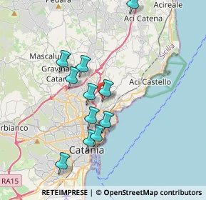 Mappa Via XX Settembre, 95027 Catania CT, Italia (3.75455)