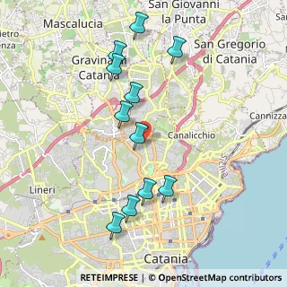 Mappa Via San Gregorio, 95125 Catania CT, Italia (2.22545)