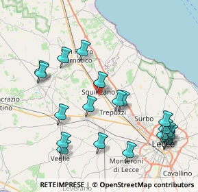 Mappa Via Fratelli Bandiera, 73018 Squinzano LE, Italia (9.987)