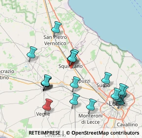 Mappa Via Fratelli Bandiera, 73018 Squinzano LE, Italia (9.2265)