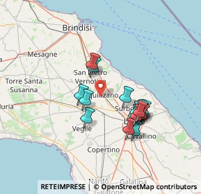 Mappa Via Kennedy, 73018 Squinzano LE, Italia (12.92125)