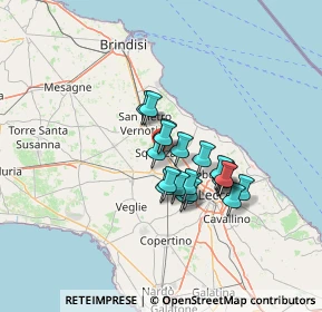 Mappa Via Kennedy, 73018 Squinzano LE, Italia (10.43)