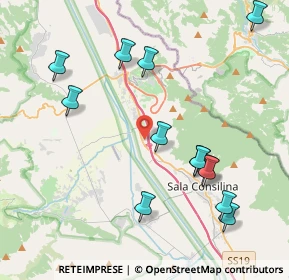 Mappa Via Mura Rosse, 84036 Sala Consilina SA, Italia (4.86231)