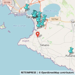 Mappa Via Unità d'Italia, 74121 Taranto TA, Italia (4.68667)