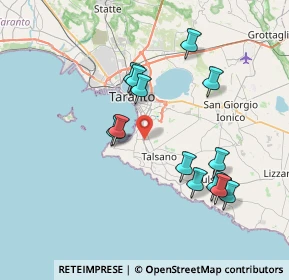 Mappa Via Unità d'Italia, 74121 Taranto TA, Italia (7.75846)