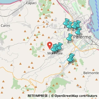 Mappa Strada Vicinale Caputello, 90046 Monreale PA, Italia (4.10273)