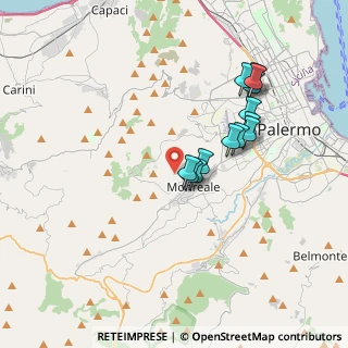 Mappa Strada Vicinale Caputello, 90046 Monreale PA, Italia (3.61154)