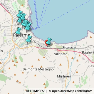 Mappa Via Filippo Pecoraino, 90100 Palermo PA, Italia (5.75091)