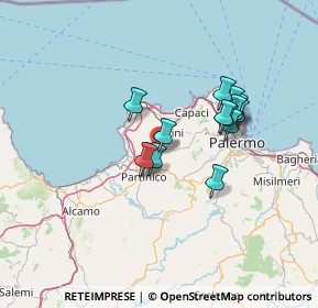 Mappa Via Principe Umberto, 90040 Giardinello PA, Italia (11.96)
