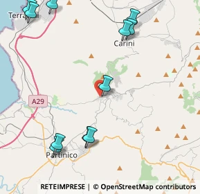 Mappa Via Principe Umberto, 90040 Giardinello PA, Italia (5.98727)