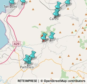 Mappa Via Principe Umberto, 90040 Giardinello PA, Italia (5.59182)