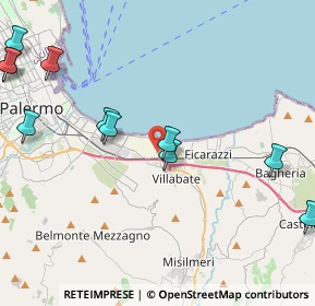 Mappa Via Pietro Tagliavia, 90121 Palermo PA, Italia (6.03818)