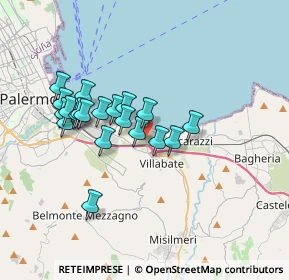 Mappa Via Pietro Tagliavia, 90121 Palermo PA, Italia (3.3755)