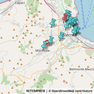 Mappa Via Circonvallazione di Monreale km 0, 90046 Palermo PA, Italia (5.25176)