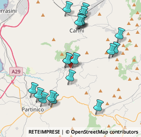 Mappa Via Lucio Rastello, 90040 Montelepre PA, Italia (4.6905)