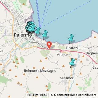 Mappa Via Funnuta, 90124 Palermo PA, Italia (4.86789)