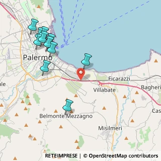 Mappa Via Funnuta, 90124 Palermo PA, Italia (5.44818)
