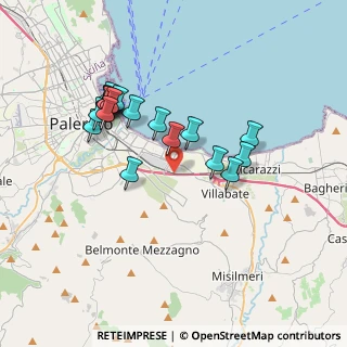 Mappa Via Funnuta, 90124 Palermo PA, Italia (3.86)