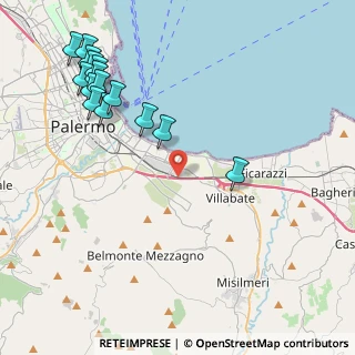 Mappa Via Funnuta, 90124 Palermo PA, Italia (5.76)