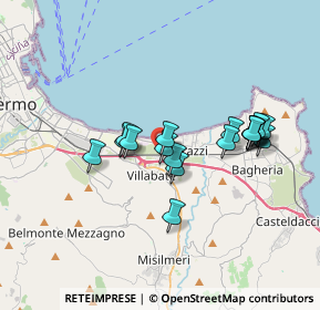 Mappa C.da La Rosa Valloneria, 90039 Villabate PA, Italia (3.32611)