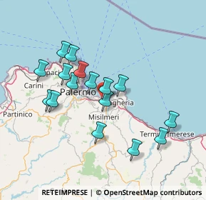 Mappa C.da La Rosa Valloneria, 90039 Villabate PA, Italia (14.71375)