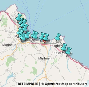 Mappa C.da La Rosa Valloneria, 90039 Villabate PA, Italia (8.1855)