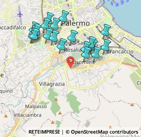 Mappa Via S. Bernardo da Corleone, 90126 Palermo PA, Italia (2.151)