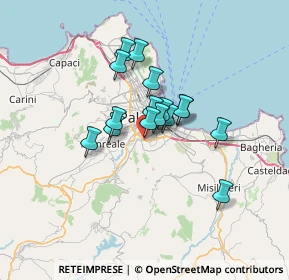Mappa Via S. Bernardo da Corleone, 90126 Palermo PA, Italia (5.19875)