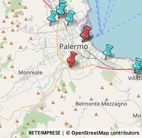 Mappa Via S. Bernardo da Corleone, 90126 Palermo PA, Italia (5.13917)