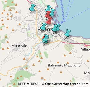 Mappa Via S. Bernardo da Corleone, 90126 Palermo PA, Italia (3.35182)