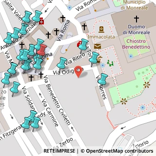 Mappa Via Ludovico torres, 90046 Monreale PA, Italia (0.08571)