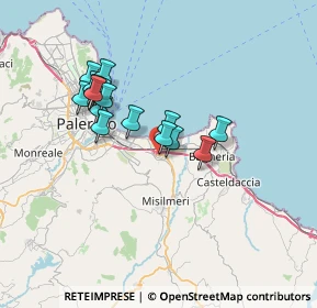 Mappa SS121, 90039 Villabate PA, Italia (6.62059)