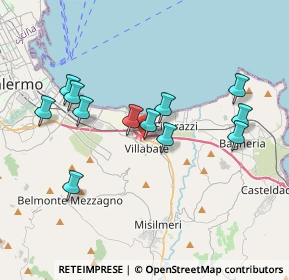Mappa SS121, 90039 Villabate PA, Italia (3.90833)