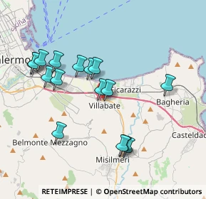 Mappa SS121, 90039 Villabate PA, Italia (4.1675)