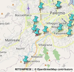 Mappa Via Sambucia, 90126 Palermo PA, Italia (2.63417)