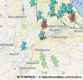 Mappa Via Vittorio Bachelet, 90129 Palermo PA, Italia (2.89059)