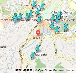 Mappa Via Vittorio Bachelet, 90129 Palermo PA, Italia (1.2845)