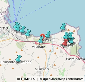 Mappa Via Merce, 90010 Ficarazzi PA, Italia (4.515)