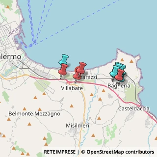Mappa Via Merce, 90010 Ficarazzi PA, Italia (3.50917)