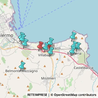 Mappa Via Merce, 90010 Ficarazzi PA, Italia (3.98667)