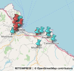 Mappa Via Merce, 90010 Ficarazzi PA, Italia (8.961)