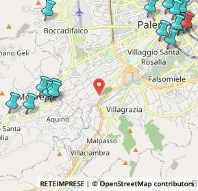 Mappa Via Olio di Lino, 90126 Palermo PA, Italia (3.9215)