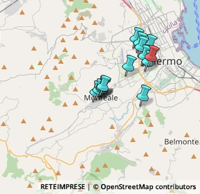 Mappa Salita Gentile, 90046 Monreale PA, Italia (3.09267)
