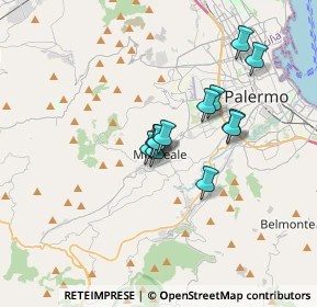 Mappa Salita Gentile, 90046 Monreale PA, Italia (2.80083)