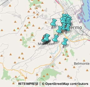 Mappa Salita Gentile, 90046 Monreale PA, Italia (3.24647)