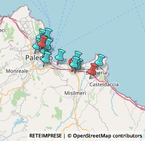 Mappa A19 Palermo - Catania, 90039 Villabate PA, Italia (6.63412)