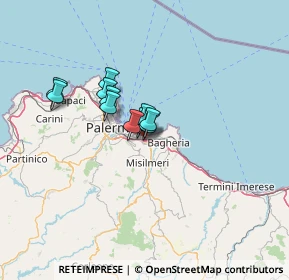 Mappa A19 Palermo - Catania, 90039 Villabate PA, Italia (9.35909)