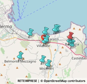 Mappa A19 Palermo - Catania, 90039 Villabate PA, Italia (3.57667)