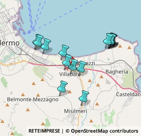 Mappa A19 Palermo - Catania, 90039 Villabate PA, Italia (3.88333)
