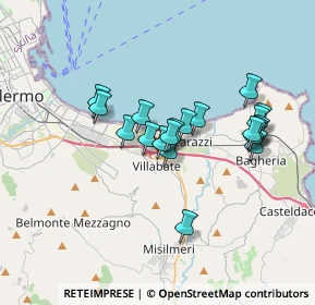 Mappa A19 Palermo - Catania, 90039 Villabate PA, Italia (3.2425)